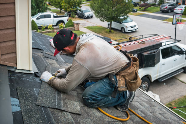 Professional Storm Damage Roof Repair technician working in Bridgeport, MI